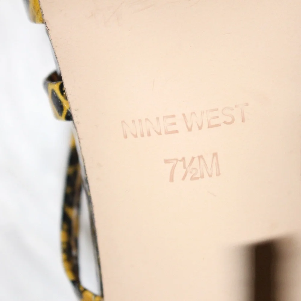 Nine West, Snakeskin print Strappy Heels - Picture 10 of 12
